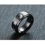 PJ Jewelry Mens Tai Chi Yin Yang Bagua Balance Ring Stainless Steel Taoism Zen Spirit Talisman Spinner Band