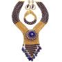 aczuv Fashion Crystal Beaded Multi Layers Necklace Nigerian Wedding African Beads Jewelry Set for Women