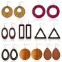 Sntieecr 8 Pairs Wood Earrings Natural Wooden Teardrop Earrings Lightweight Dangle Earrings Geometric Wood Drop Earrings for Women Sntieecr 8 Pairs Wood Earrings Natural Wooden Teardrop Earrings Lightweight Dangle Earrings Geometric Wood Drop Earrings for Women