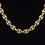 Gold Chain for Men Iced Out,Mens 11MM 18k Real Gold Plated/Platinum White Gold Finish 11MM Miami Cuban Link Coffee Bean Chain Choker Necklace Bracelet,Full Cz Diamond Cut Prong Set,Gift for Him
