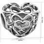 JMQJewelry Christmas Gifts Signature Heart Birthday Birthstone Charms for Bracelets Women Jewelry