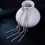 Kemstone Fashion Rose Gold/Silver Long Tassel Earrings for Women