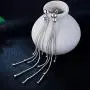 Kemstone Fashion Rose Gold/Silver Long Tassel Earrings for Women Kemstone Fashion Rose Gold/Silver Long Tassel Earrings for Women