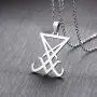 XUANPAI Unisex Stainless Steel Church of Satan Satanic Leviathan Cross Pendant Necklace,Religions Jewelry XUANPAI Unisex Stainless Steel Church of Satan Satanic Leviathan Cross Pendant Necklace,Religions Jewelry