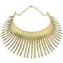 Pingyongchang African Collar Choker Necklace Gold Statement Chokers Bib Chunky Necklaces Jewelry Boho Exaggerated Jewelry for Women Girls