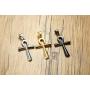 VNOX Stainless Steel Egyptian Key of Life Ankh Cross Pendant Necklace for Men Women,3 Color,Free Chain 20''