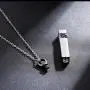 Vertical Bar Zircon Cremation Jewelry for Ashes Men Women Urn Necklace for Ashes Mom Dad Grandpa Grandma