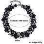 Jerollin Crystal Rhinestone/Pearl Statement Chain Necklace, Vintage Choker Bib Pendant Necklace Bohemian Bling Tassel Collar Statement Necklace for Evening Party