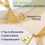 GOLDCHIC JEWELRY Initial Figaro Necklace, Personalized Men/Women A-Z Monogram Letter Choker Necklaces 18K Gold Plated with Figaro Chain 16''+2'' Adjustable -Gift Box Included