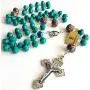elegantmedical Turquoise TIBET COPPER BEADS STERLING 925 SILVER ROSARY NECKLACE Catholic elegantmedical Turquoise TIBET COPPER BEADS STERLING 925 SILVER ROSARY NECKLACE Catholic