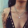 ChainsHouse 925 Sterling Silver Chain Choker Necklace for Women, Cuban/Figaro/Star/Bead/Snake Dainty Statement Jewelry, 13''-14'', Send Gift Box