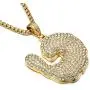 BLINGMC Hip Hop Jewelry Crystal Shrimp Pendant Stainless Steel Bling Creative Necklace
