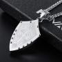 HZMAN Mens Warriors Medieval Shield Celtic Knot Irish Cross Stainless Steel Pendant Necklace Silver / Gold