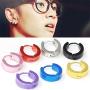 7 Pairs Mix Stainless Steel Multicolor Lovers Punk Huggie Small Hoop Earrings for Womens-Mens
