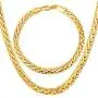 U7 Cuban Chain,Snake Chain Set,18K Real Gold Plated 5MM-8MM Wide Necklace or Wrist Link,Length 8.3 Inch-30 Inch,Send Gift Box