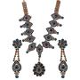 Efulgenz Indian Crystal Rhinestone Austrian Diamond Blue Choker Neckalce Earrings Wedding Bridal Jewelry Set
