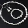 COLORFUL BLING Imitation Pearl Necklace Bracelet Earring Sets Crystal Dangle Pearl Jewelry Sets for Women COLORFUL BLING Imitation Pearl Necklace Bracelet Earring Sets Crystal Dangle Pearl Jewelry Sets for Women