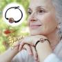 Lola Bella Gifts and Spirit Lala Cardinal Reversible Size Small - Medium Stretch Bracelet with Backside ''Our Love Never Dies '' with Red Feathered Soul Poem Card, Gift Box Grief Sympathy Gift