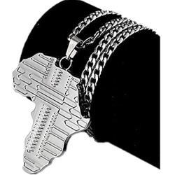 TIDOO Men&Women 18k Golden Pendant Chain Necklace, Hip HOP Boys Stainless-steelNecklace