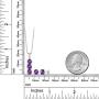 Gem Stone King 925 Sterling Silver Purple Amethyst and White Diamond Pendant Earrings Set For Women 2.29 Ctw with 18 Inch Silver Chain