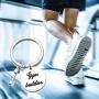 SEIRAA Gym Buddies Keychain Gym Gift Best Friend Keychain Fitness Couples Gift Fitness Jewelry BFF Gift for Her