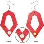 TUUXI 8 Pairs Faux Leather Earrings with Rubber Backs Lightweight Individually Wrapped Dangle Colorful 925 Silver Plated Double Sided Earrings for Women Girl Fashion Gift
