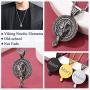 FaithHeart Norse Viking Raven Necklace for Men Women Vintage Celtic Crow Raven Jewelry- Can Engrave