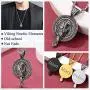 FaithHeart Norse Viking Raven Necklace for Men Women Vintage Celtic Crow Raven Jewelry- Can Engrave