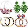 9 Pairs Acrylic-Resin-Hoop-Earrings-Set for Women Statement Leopard Earrings Stud Mottled Drop Dangle Earring Bohemian Jewelry for Girls 9 Pairs Acrylic-Resin-Hoop-Earrings-Set for Women Statement Leopard Earrings Stud Mottled Drop Dangle Earring Bohemian Jewelry for Girls