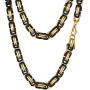PROSTEEL 4MM/6MM/8MM Stainless Steel Necklace for Men Boys Women, Stylish and Cool, Byzantine Chain Black Gold Silver Tone, 18-30 Inches, Come Gift Box