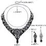 EVER FAITH Rhinestone Crystal Enamel Party Butterfly Teardrop Necklace Earrings Set EVER FAITH Rhinestone Crystal Enamel Party Butterfly Teardrop Necklace Earrings Set