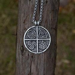 Urafind Avatar The Last Airbender Air Fire Earth Water Elements Necklace