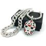 Shiny Jewelers USA Mens Iced Out Rapper Mask Hip Hop Pendant 1 Row CZ Tennis Miami Cuban Link Chain Necklace