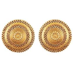 Touchstone''Tribal Bohemian Chic'' Indian Bollywood artistic fringes motif designer jewelry earrings for women