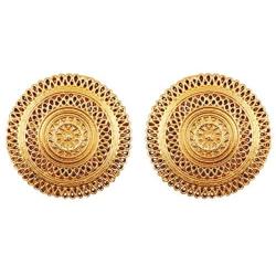 Touchstone''Tribal Bohemian Chic'' Indian Bollywood artistic fringes motif designer jewelry earrings for women