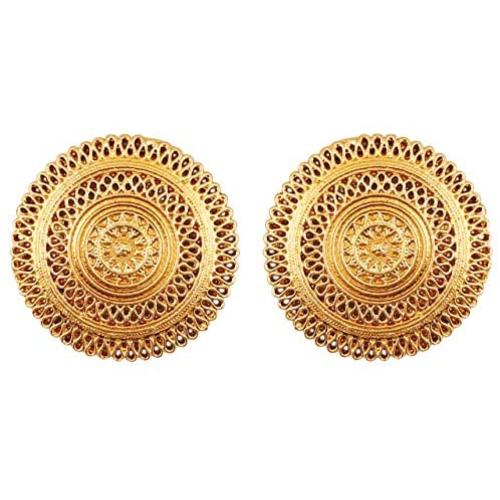 Touchstone''Tribal Bohemian Chic'' Indian Bollywood artistic fringes motif designer jewelry earrings for women