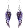 EVER FAITH Angel Wing Hook Earrings Austrian Crystal Silver-Tone