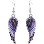EVER FAITH Angel Wing Hook Earrings Austrian Crystal Silver-Tone