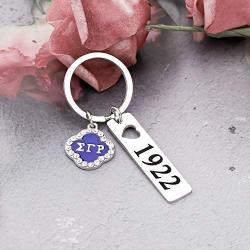 SEIRAA Sigma Gamma Rho Keychain 1922 Sorority Paraphernalia Gift SGR Pedant Sorority Jewelry