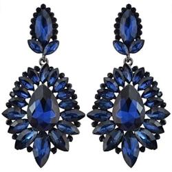 idealway Luxury Drop Earring Inlay Crystal Rhinestone Dangle Long Earrings For Women Jewelry