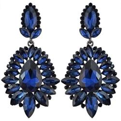 idealway Luxury Drop Earring Inlay Crystal Rhinestone Dangle Long Earrings For Women Jewelry