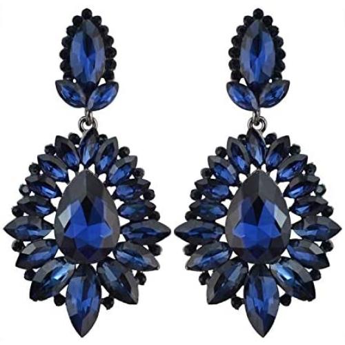 idealway Luxury Drop Earring Inlay Crystal Rhinestone Dangle Long Earrings For Women Jewelry