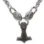 3D Snake Head Viking Pendant NECKLACE With Rare BREDSATRA (replica) Thors Hammer - Stainless Steel Chain - Mjolnir Scandinavian Pagan Fenrir Nordic Steampunk 3D Snake Head Viking Pendant NECKLACE With Rare BREDSATRA (replica) Thors Hammer - Stainless Steel Chain - Mjolnir Scandinavian Pagan Fenrir Nordic Steampunk