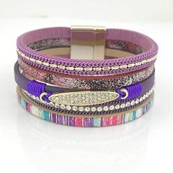MUERDOU Infinity Leather Cuff Bracelets for Women Handmade Wrap Bangle Boho Bracelets for Women Teen Girl Boy