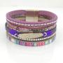 MUERDOU Infinity Leather Cuff Bracelets for Women Handmade Wrap Bangle Boho Bracelets for Women Teen Girl Boy