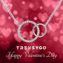 TRENSYGO Circle Pendant Necklace, Double Circle Necklaces for Women, Open Circle Necklaces for Women, 2 Circle Necklace, Linked Circle Necklace, Full Circle Necklace, Simple Circle Necklace