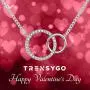 TRENSYGO Circle Pendant Necklace, Double Circle Necklaces for Women, Open Circle Necklaces for Women, 2 Circle Necklace, Linked Circle Necklace, Full Circle Necklace, Simple Circle Necklace