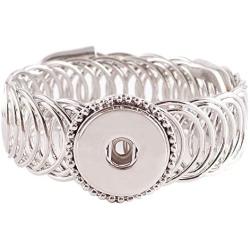 My Prime Gifts Snap Jewelry Wrap Coil Bracelet One Size Fits Band fits 18-20mm Ginger Style Charms By My Prime Gifts