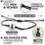 Stainless Steel Cat Lover Charm on Double Black String Bracelet for Men & Women - Cat Mom Gift, Pet Bracelet, Cat Lover Gifts for Women - Waterproof, Hypoallergenic Cat Jewelry