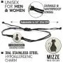 Stainless Steel Cat Lover Charm on Double Black String Bracelet for Men & Women - Cat Mom Gift, Pet Bracelet, Cat Lover Gifts for Women - Waterproof, Hypoallergenic Cat Jewelry Stainless Steel Cat Lover Charm on Double Black String Bracelet for Men & Women - Cat Mom Gift, Pet Bracelet, Cat Lover Gifts for Women - Waterproof, Hypoallergenic Cat Jewelry